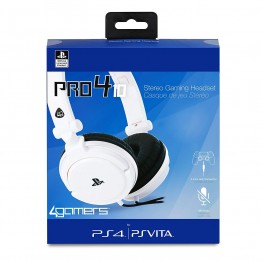 4Gamers PS4 Stereo Gaming Headset 10 - White